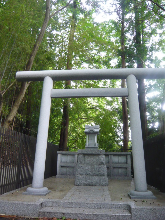 自然に囲まれた神聖な神社内