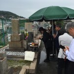 平野墓地にて納骨式の立会いさせていただきました