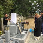 福崎町村墓地で開眼、納骨式の立会させていただきました。