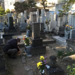 魚崎墓地で工事の準備始めました
