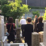 魚崎墓地にてお墓の文字彫り＆納骨式させていただきました。