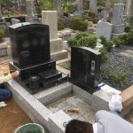 石屋墓園、洋型の墓石を建立させていただきました。