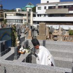 石屋墓園の永代供養墓にて清祓い式