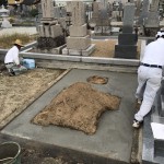 奈良、御所市、お墓の基礎工事に行って来ました。