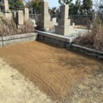 合葬式墓地に改葬のため、神戸市の鵯越墓園でお墓じまいの工事を行いました。